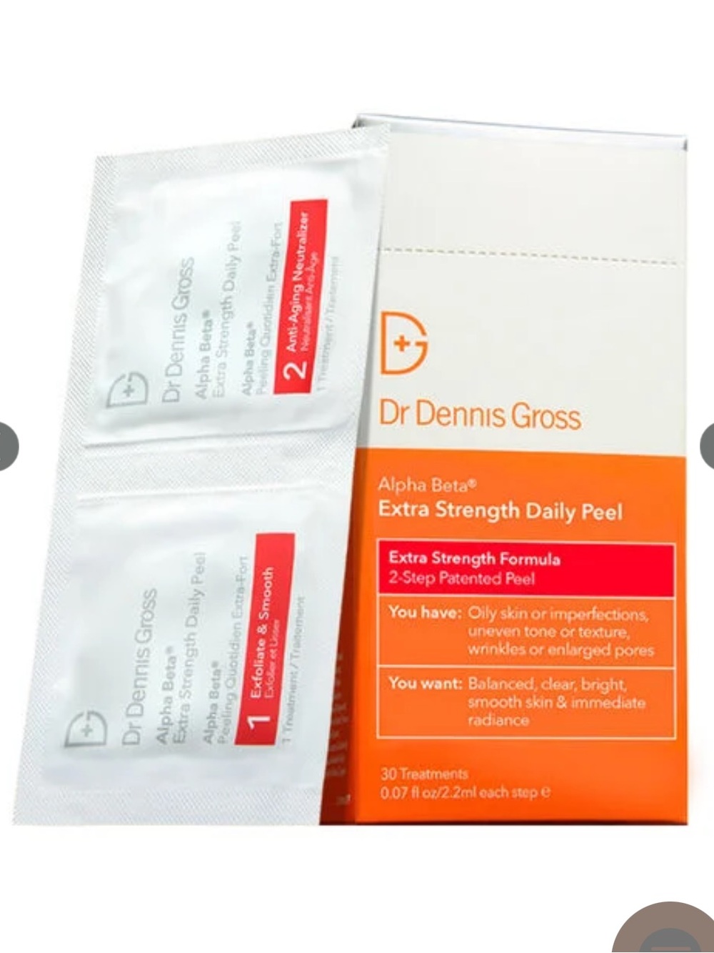 Dr. Dennis Gross Alpha Beta Extra Strength Daily Peel 30 Treatments NIB Sealed